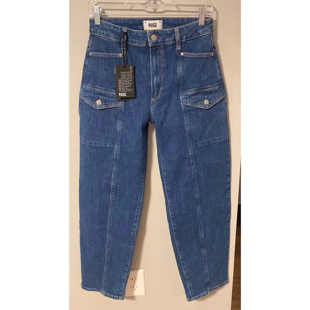 PAIGE Alexis Barrel Leg High Rise Jeans NWT - Picture 7 of 14
